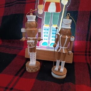 Wooden Soldiers Christmas 🎄 Tree Ornaments New w Tag Set of 2